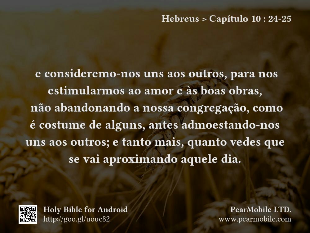 Hebreus, Capítulo 10:24-25